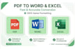 convert pdf to word, pdf to excel