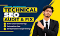 fix wordpress technical SEO and do website audit with report