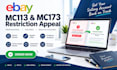 remove ebay mc113 and mc173 restriction with a professional appeal