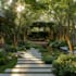 design landscape, terrace, backyard, pool, and patio