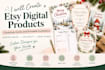 create etsy digital products, christmas cards and printable invitations
