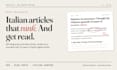 write SEO articles and blog posts in italian