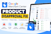 fix goggle merchant center product disapprovals