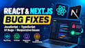 fix react and nextjs website bugs