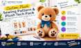 create custom plush sewing pattern, plush pattern and plush tech pack