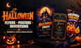 design halloween flyers, posters, banners and invitations