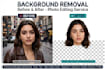 do professional background removal and photo editing