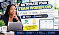 integrate slack clickup asana trello calendly teams for task automation workflow