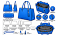digital bag sewing patterns, leather bag, backpack tech pack, paper bag design