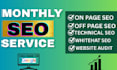 provide monthly on page SEO and technical website optimization