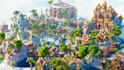 do custom minecraft map, smp spawn, server lobby, hub an survival terrain builds