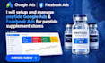setup and manage peptide google ads, facebook ads for peptide supplements