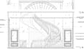 do cad interior elevation section,curved staircase plan,ornate balustrade detail