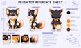 create custom plush reference sheet stuffed animal  tech pack