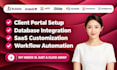 setup client portal database in bubble knack softr glide airtable smartsuite ghl