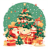 design a custom flat style christmas illustration