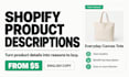 write and optimize shopify product descriptions