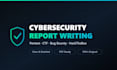 write professional cybersecurity report