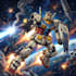 create retro mecha or scifi gundam art