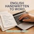 retype english handwritten notes image PDF to word typing