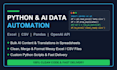 automate excel or csv data processing and bulk ai content with python