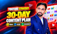 create a youtube content strategy and 30 day content calendar