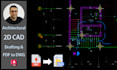 do professional 2d cad drawing, floor plan, and convert pdf to dwg