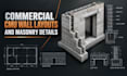 draft commercial cmu wall layouts elevations and masonry details