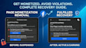 audit and help fix facebook monetization and recommendation issues