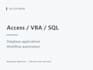 develop microsoft access vba and sql business solutions