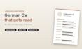 write your german CV and cover letter