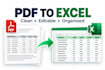 convert PDF tables to excel spreadsheets