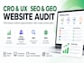website audit, SEO audit, GEO audit, cro audit, UX audit