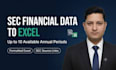 extract sec financial data to excel with source links