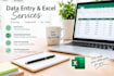 data entry, excel spreadsheets and data processing