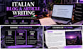 write engaging italian blog posts and articles