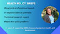 write a professional health policy brief