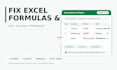 fix excel formulas and spreadsheet errors