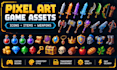 create pixel art icons, game items, weapons and inventory sprites