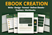 write and design a professional ebook pdf