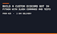 build a custom discord bot in python with slash commands