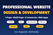design and develop responsive website, free domain for 2 years