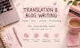 translate and write blog