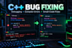 debug and fix errors in your cpp code