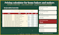 build a custom pricing calculator and order tracker for bakers and makers
