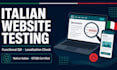 test your website or app in italian as a native QA tester