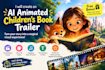 create a cinematic animated children book trailer video