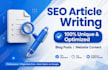 write SEO optimized blog posts articles and website content