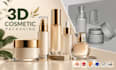 create 3d cosmetic packaging design, skincare bottle modeling and rendering