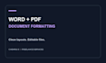 format and clean up your word documents and PDF layouts